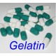 Gelatin size '0' - Green / White - 1000 caps